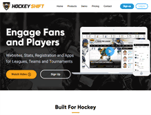 Tablet Screenshot of hockeyshift.com
